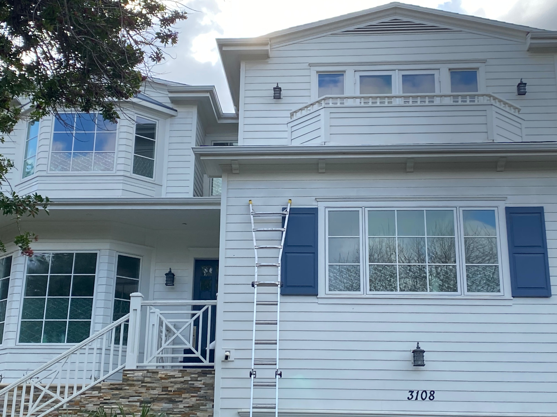 Lap siding & trim soft wash after