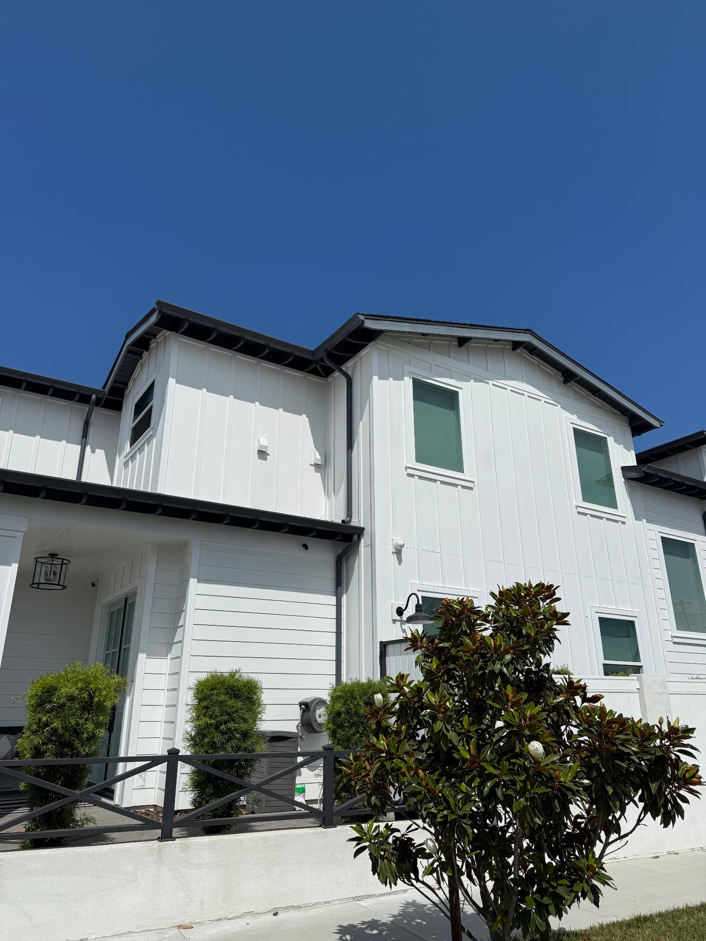 Board & batten siding soft wash after