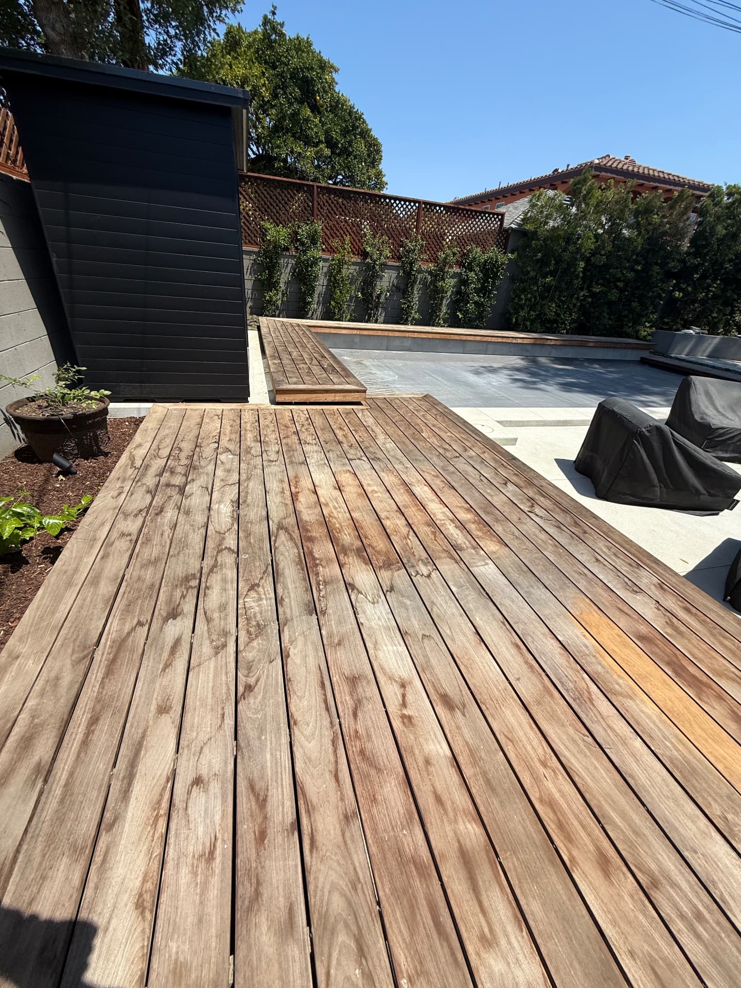 Teak & Ipe restoration before