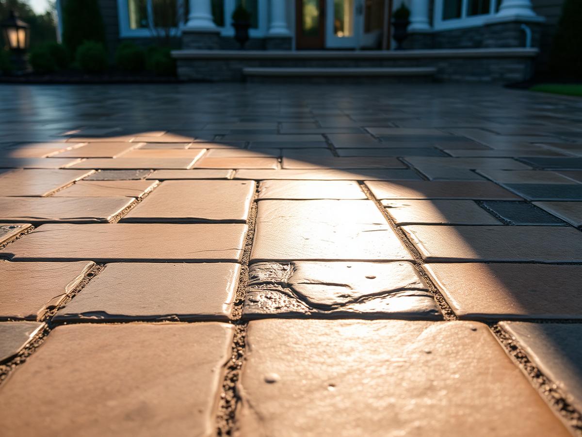 Sealed stone terrace